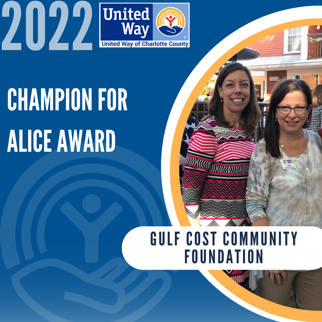 Champion for ALICE gULF cOST coMMUNITY fOUNDATION