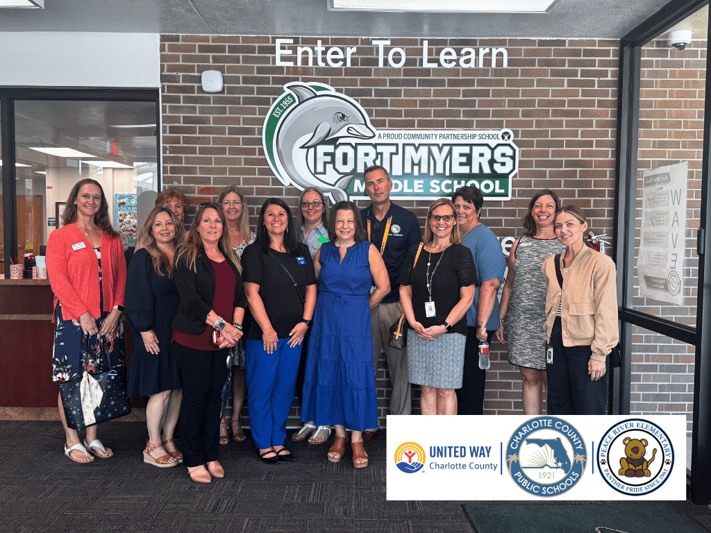 United Way Charlotte County, Charlotte County Public Schools and Peace River Elementary partners during a Community School site visit