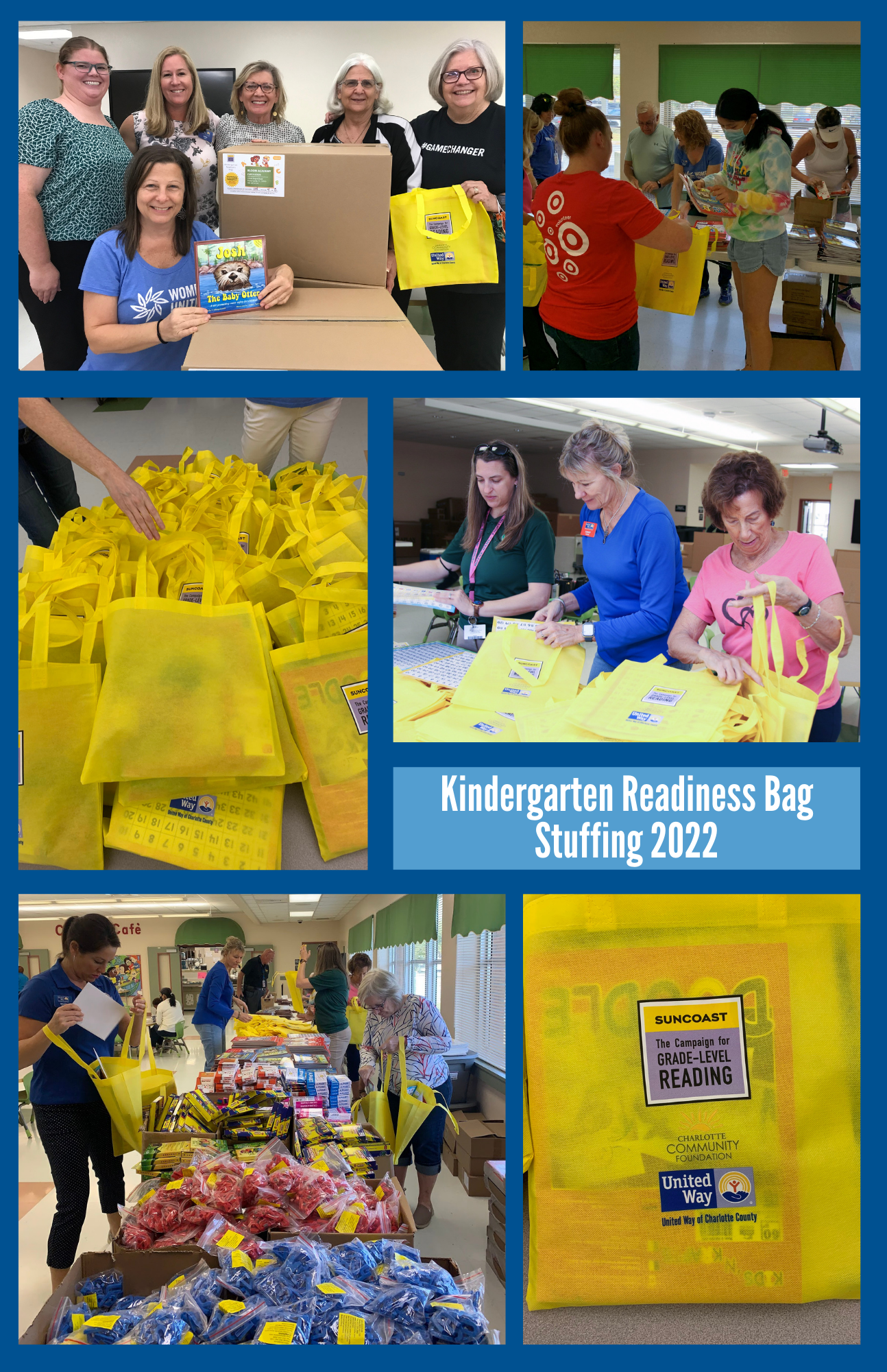 photo collage from Kindergarten Readiness Bag event