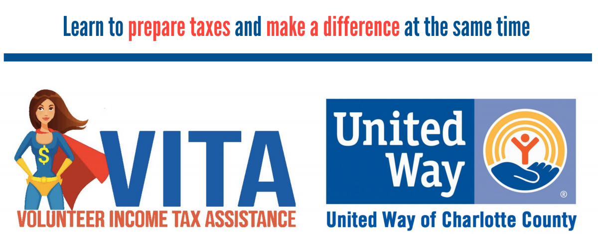 United Way of Charlotte County logo and VITA logo