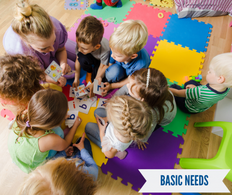 preschool children in a circle